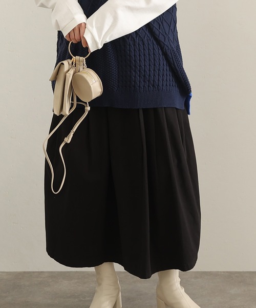 フロントタックフレアスカート（スカート）｜ElegChic（エレグシック）