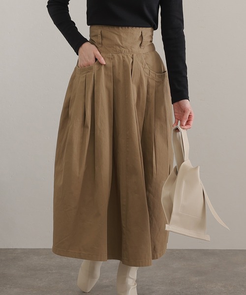 フロントタックフレアスカート（スカート）｜ElegChic（エレグシック）