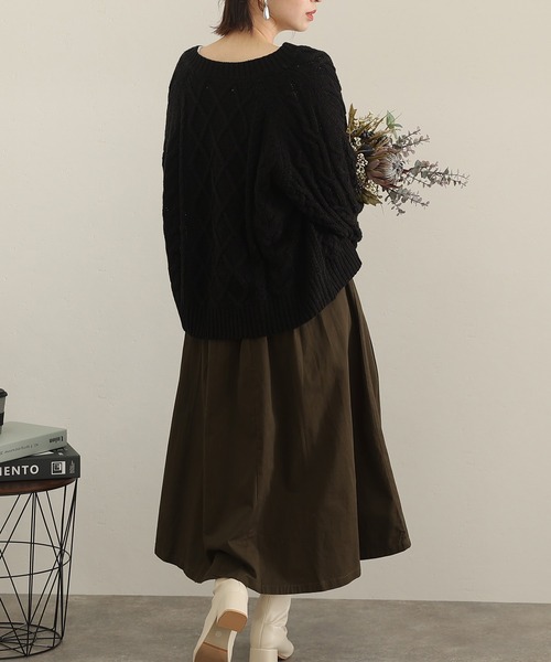 フロントタックフレアスカート（スカート）｜ElegChic（エレグシック）