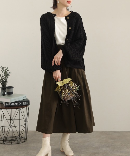 フロントタックフレアスカート（スカート）｜ElegChic（エレグシック）