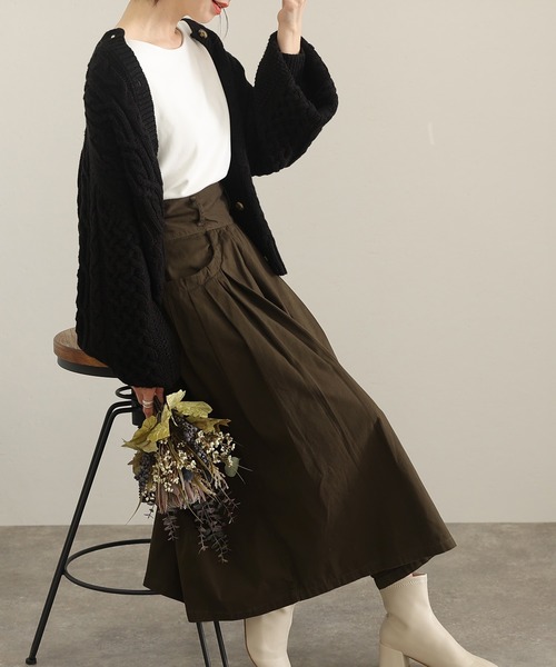 フロントタックフレアスカート（スカート）｜ElegChic（エレグシック）