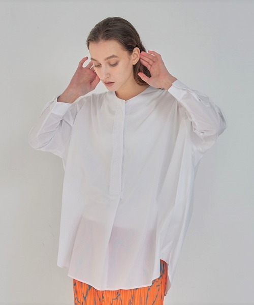 RAWLIFE(ロウライフ)の「SUGAR ROSE/シュガー ローズ/ニットベスト+ビッグシャツセット(シャツ/ブラウス・レディース・ブラック/オフホワイト・FREE)」の9枚目の写真