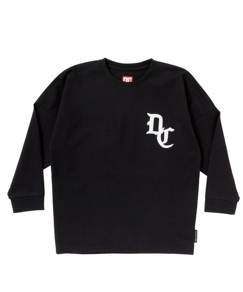 DC SHOES（ディーシーシューズ）の「22 KD BACK LOGO LS/DCキッズバックプリント長袖ロンT（Tシャツ/カットソー・キッズ・ホワイト/ブラック・130/140/150/160/100/110/120）」の2枚目の写真