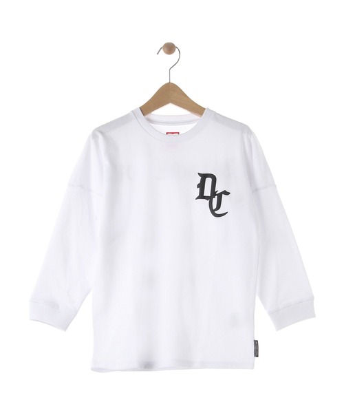 DC SHOES（ディーシーシューズ）の「22 KD BACK LOGO LS/DCキッズバックプリント長袖ロンT（Tシャツ/カットソー・キッズ・ホワイト/ブラック・130/140/150/160/100/110/120）」の5枚目の写真