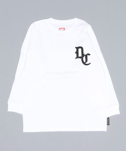 DC SHOES（ディーシーシューズ）の「22 KD BACK LOGO LS/DCキッズバックプリント長袖ロンT（Tシャツ/カットソー・キッズ・ホワイト/ブラック・130/140/150/160/100/110/120）」の9枚目の写真