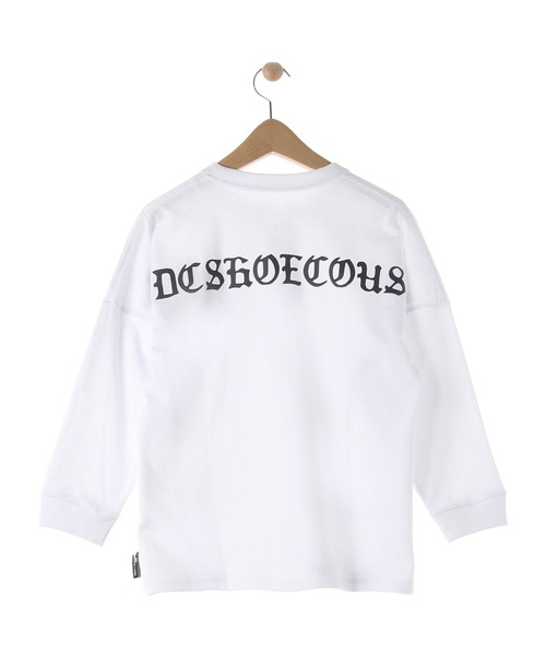DC SHOES（ディーシーシューズ）の「22 KD BACK LOGO LS/DCキッズバックプリント長袖ロンT（Tシャツ/カットソー・キッズ・ホワイト/ブラック・130/140/150/160/100/110/120）」の10枚目の写真