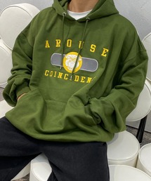 ブルドッグ刺繍カレッジロゴパーカー