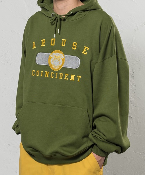 セール】ブルドッグ刺繍カレッジロゴパーカー（パーカー）｜kutir