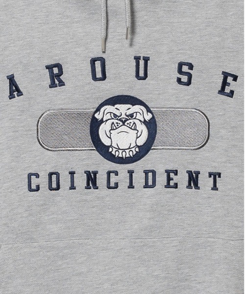 kutir（クティール）の「ブルドッグ刺繍カレッジロゴパーカー（パーカー・メンズ・ライトグレー/ダークブラウン/グリーン・MEDIUM/LARGE）」の13枚目の写真