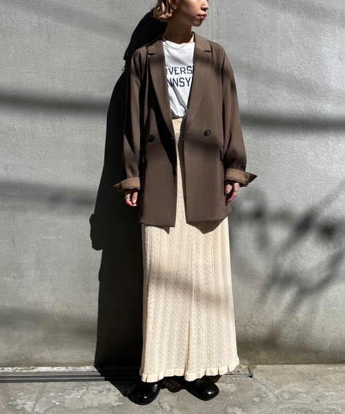 CIAOPANIC（チャオパニック）の「バックスリットテーラードジャケット（テーラードジャケット・レディース・ライトグレー/ブラウン/ベージュ・SMALL/MEDIUM）」の10枚目の写真