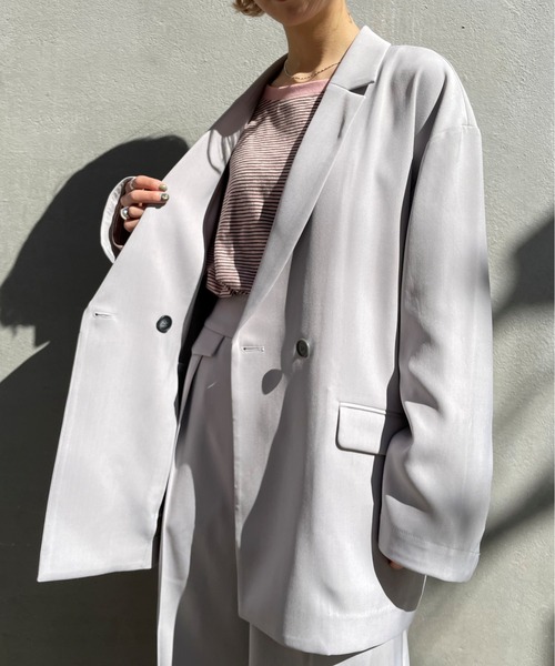 CIAOPANIC（チャオパニック）の「バックスリットテーラードジャケット（テーラードジャケット・レディース・ライトグレー/ブラウン/ベージュ・SMALL/MEDIUM）」の16枚目の写真