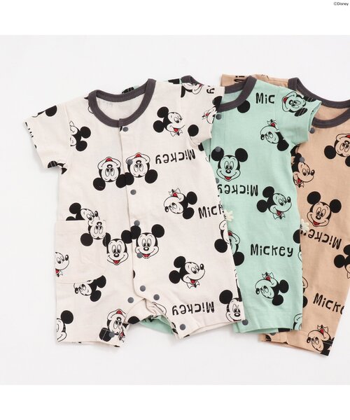 Disney（ディズニー）の「ディズニーキャラクター総柄ロンパス（ロンパース・キッズ・ベージュ/アイボリー/ミント・80/70/60）」の12枚目の写真