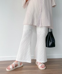 JUNOAH | フラワーレースイージーパンツ(その他パンツ)