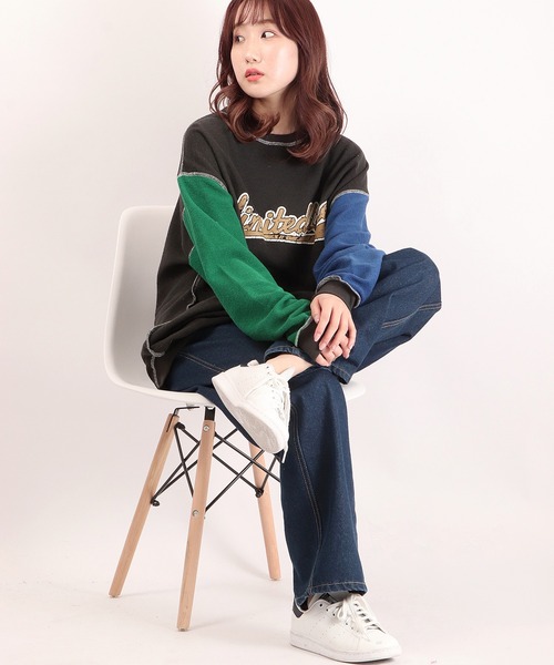 Limited Line Naive Magic(リミテッドラインナイーブマジック)の「裏毛ベースボールロゴ ルーズビッグスウェット(スウェット・メンズ・グリーン/ホワイト/その他1/アッシュグレー/ブルー/その他/チャコールグレー・L/M)」の17枚目の写真