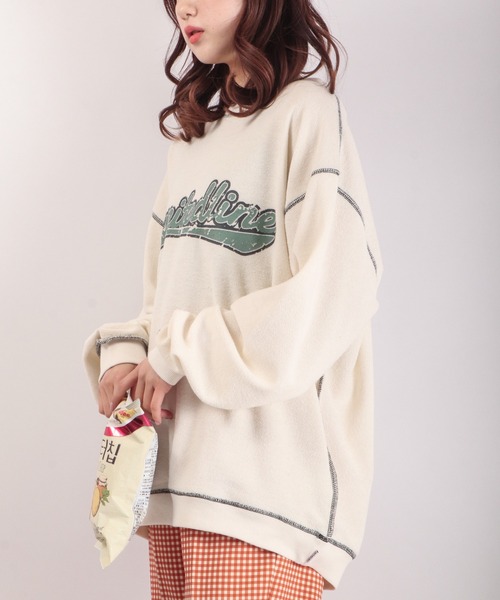 Limited Line Naive Magic(リミテッドラインナイーブマジック)の「裏毛ベースボールロゴ ルーズビッグスウェット(スウェット・メンズ・グリーン/ホワイト/その他1/アッシュグレー/ブルー/その他/チャコールグレー・L/M)」の18枚目の写真