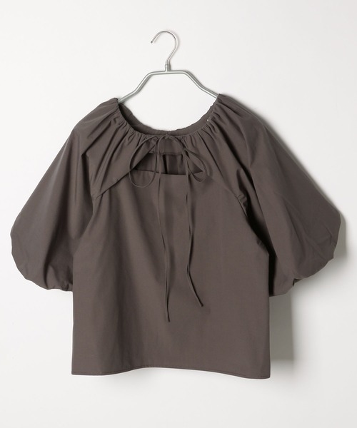 Heather（ヘザー）の「オープンネックブラウス（5分袖）　276362（シャツ/ブラウス・レディース・チャコールグレー/オレンジ/オフホワイト・FREE）」の15枚目の写真