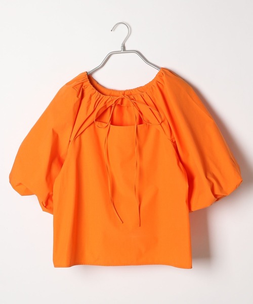 Heather（ヘザー）の「オープンネックブラウス（5分袖）　276362（シャツ/ブラウス・レディース・チャコールグレー/オレンジ/オフホワイト・FREE）」の10枚目の写真