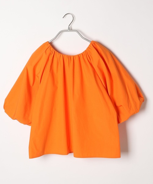 Heather（ヘザー）の「オープンネックブラウス（5分袖）　276362（シャツ/ブラウス・レディース・チャコールグレー/オレンジ/オフホワイト・FREE）」の6枚目の写真
