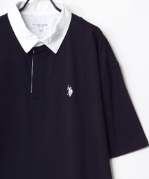 U.S. POLO ASSN.（ユーエスポロアッスン）の「U.S. POLO ASSN./ユーエスポロアッスン オーバーサイズ ロゴ ワンポイント刺繍 半袖ラガーシャツ/レディース メンズ（ポロシャツ・メンズ）」
