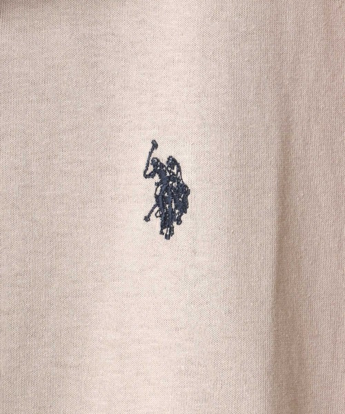 U.S. POLO ASSN.(ユーエスポロアッスン)の「U.S. POLO ASSN./ユーエスポロアッスン オーバーサイズ ロゴ ワンポイント刺繍 半袖ラガーシャツ/レディース メンズ(ポロシャツ・メンズ・ブラック/ダークグリーン/ベージュ/ネイビー・LL/M/L)」の16枚目の写真
