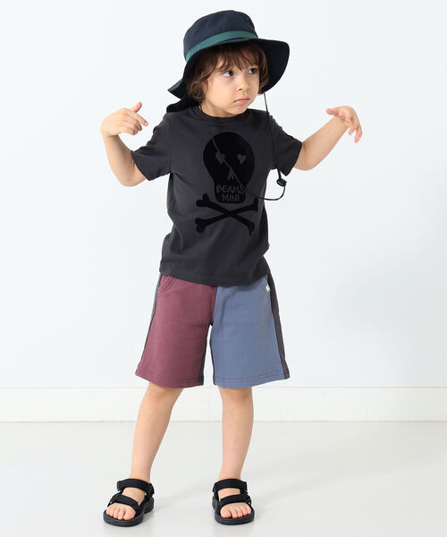 BEAMS mini（ビームスミニ）の「BEAMS mini / スカルフロッキー Tシャツ 22S (90～150㎝)（Tシャツ/カットソー・キッズ・オフホワイト/チャコールグレー・100/90/140/130/110/150/120）」の8枚目の写真