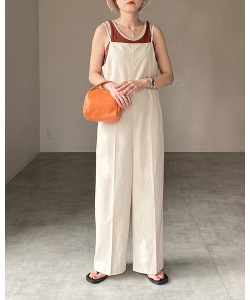She's Closet(シーズクローゼット)の「配色ラインリブアメスリタンクトップコットンインナートップス(タンクトップ・レディース・ブラック/オレンジ/グリーン/アイボリー・FREE)」の9枚目の写真