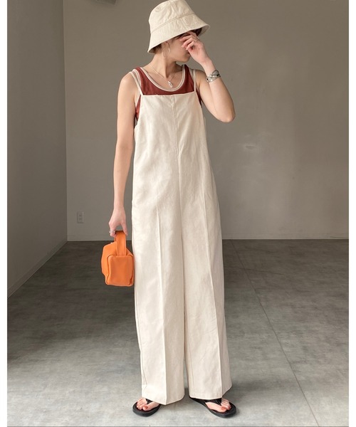 She's Closet(シーズクローゼット)の「配色ラインリブアメスリタンクトップコットンインナートップス(タンクトップ・レディース・ブラック/オレンジ/グリーン/アイボリー・FREE)」の10枚目の写真