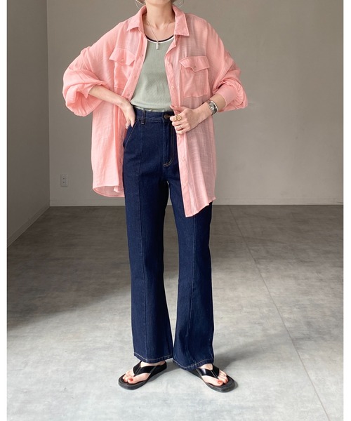 She's Closet(シーズクローゼット)の「配色ラインリブアメスリタンクトップコットンインナートップス(タンクトップ・レディース・ブラック/オレンジ/グリーン/アイボリー・FREE)」の16枚目の写真