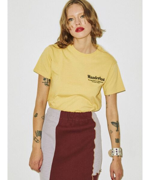 jouetie(ジュエティ)の「エンブロイダリーロゴフィット Tシャツ(Tシャツ/カットソー・レディース・ブラック/オフホワイト/イエロー・MEDIUM)」の21枚目の写真