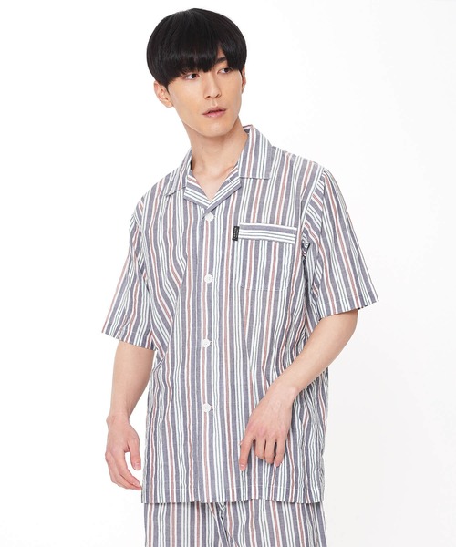 【LANVIN】ランバンコレクション　美品　半袖ブルゾンパーカー　ストライプ LANVIN COLLECTION/ランバン コレクション ローンシャーリング