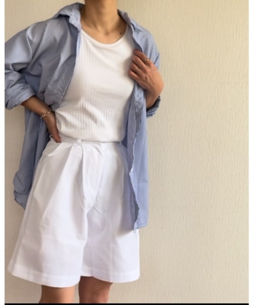 Ritzy（リッツィー）の「タック入りショートパンツ（その他パンツ・レディース・ホワイト/ブラック/グリーン・S/M/L）」の10枚目の写真