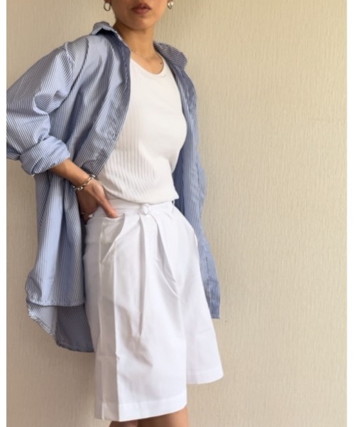 Ritzy（リッツィー）の「タック入りショートパンツ（その他パンツ・レディース・ホワイト/ブラック/グリーン・S/M/L）」の12枚目の写真