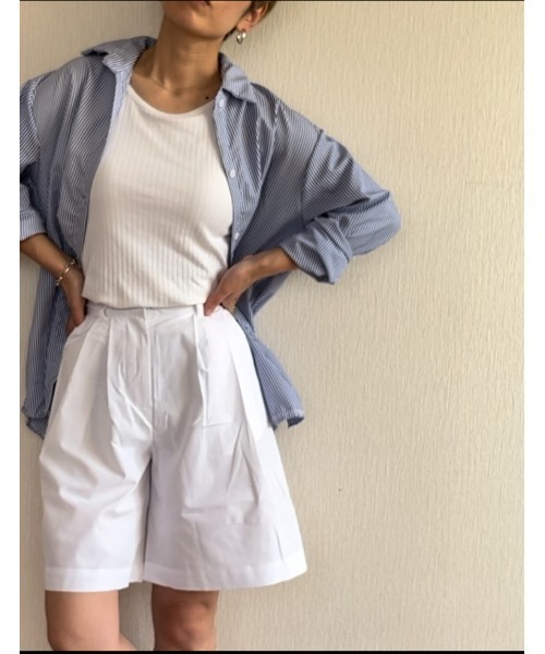 Ritzy（リッツィー）の「タック入りショートパンツ（その他パンツ・レディース・ホワイト/ブラック/グリーン・S/M/L）」の14枚目の写真