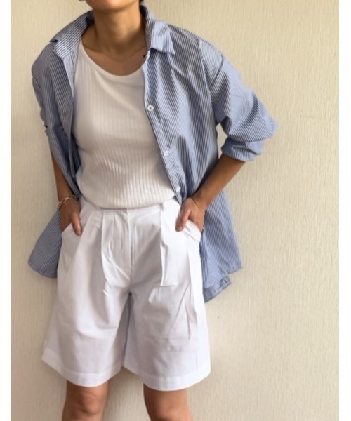 Ritzy（リッツィー）の「タック入りショートパンツ（その他パンツ・レディース・ホワイト/ブラック/グリーン・S/M/L）」の8枚目の写真