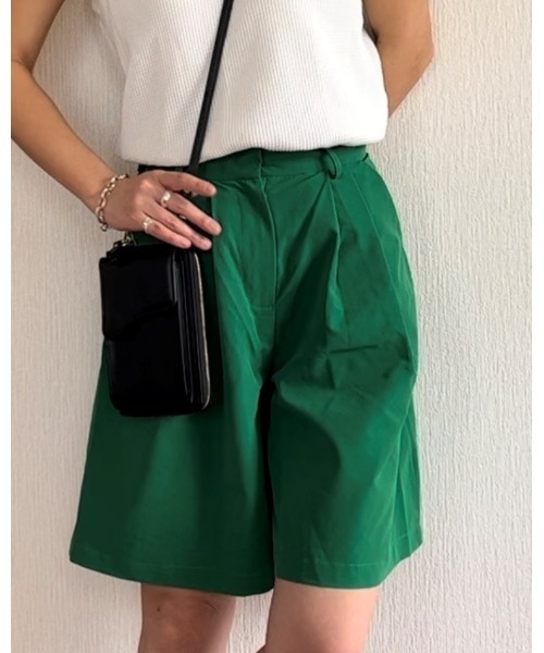 Ritzy（リッツィー）の「タック入りショートパンツ（その他パンツ・レディース・ホワイト/ブラック/グリーン・S/M/L）」の16枚目の写真