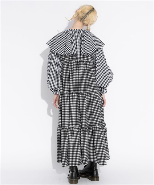 Candy Stripper（キャンディストリッパー）の「SYMPHONY TIERED ドレス（ワンピース・レディース・ブラック×ホワイト/ブラック・2）」の11枚目の写真