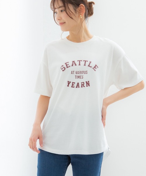 tシャツ スイーツスプリングバニープリントカットソー レディース PINK HOUSE tシャツ スイーツスプリングバニープリント