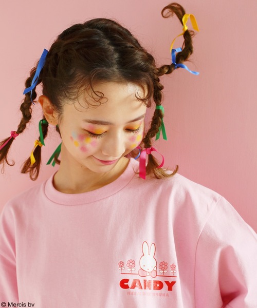 Candy Stripper(キャンディストリッパー)の「MIFFY CIRCLE Tシャツ(Tシャツ/カットソー・レディース・ピンク/オフホワイト/イエロー・2)」の11枚目の写真