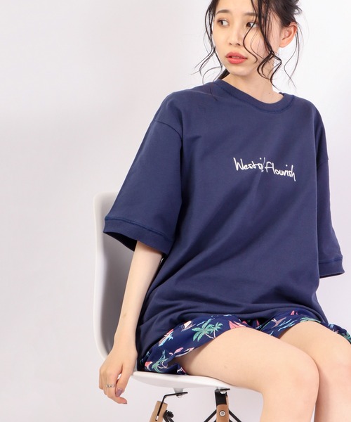 Bling Leads(ブリングリーズ)の「Bling Leads ミニ裏毛半袖クルー(Tシャツ/カットソー・メンズ・ネイビー/カーキ/オレンジ・M/L)」の3枚目の写真
