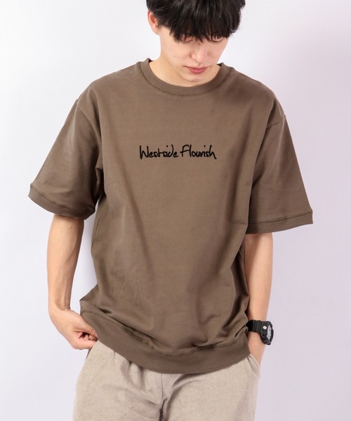 Bling Leads(ブリングリーズ)の「Bling Leads ミニ裏毛半袖クルー(Tシャツ/カットソー・メンズ・ネイビー/カーキ/オレンジ・M/L)」の2枚目の写真