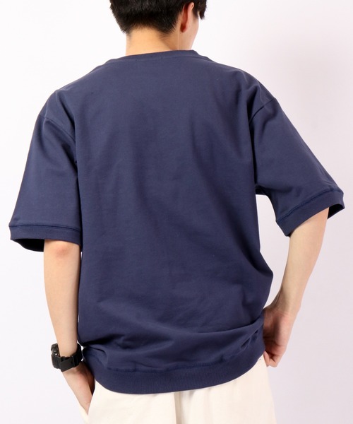 Bling Leads(ブリングリーズ)の「Bling Leads ミニ裏毛半袖クルー(Tシャツ/カットソー・メンズ・ネイビー/カーキ/オレンジ・M/L)」の5枚目の写真
