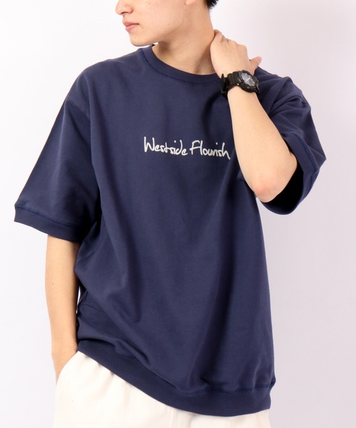 Bling Leads(ブリングリーズ)の「Bling Leads ミニ裏毛半袖クルー(Tシャツ/カットソー・メンズ・ネイビー/カーキ/オレンジ・M/L)」の7枚目の写真