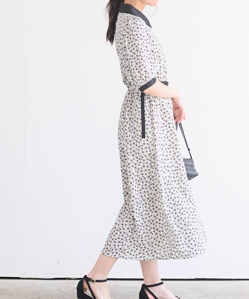 rps（アールピーエス）の「ベルト付きプリントＨＳクレリックワンピース（ワンピース・レディース・ブラック/オフホワイト/グリーン・M）」の7枚目の写真