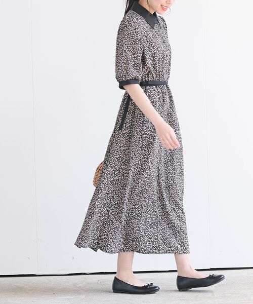 rps（アールピーエス）の「ベルト付きプリントＨＳクレリックワンピース（ワンピース・レディース・ブラック/オフホワイト/グリーン・M）」の15枚目の写真