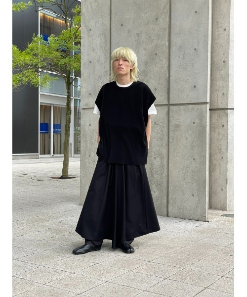 tシャツ WHITELAND/ホワイトランド/プリーツノースリーブ レディース メンズ WHITELAND（ホワイトランド）の「[LAB限定]WHITELAND/ホワイト