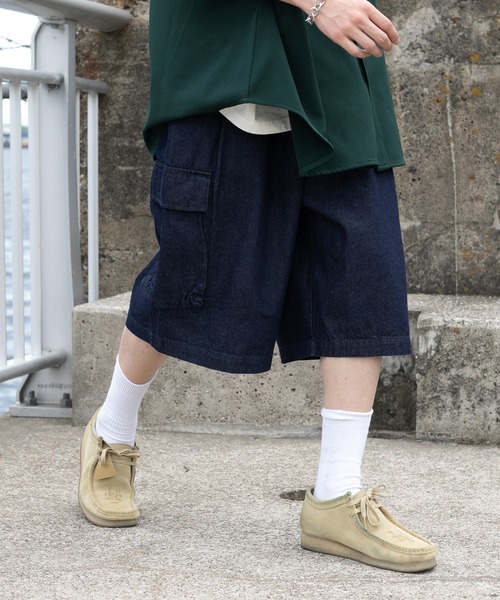 kutir(クティール)の「アソートワイドカーゴショーツ(カーゴパンツ・メンズ・チャコールグレー/ブラック/カーキ/インディゴブルー・SMALL/MEDIUM/LARGE)」の12枚目の写真