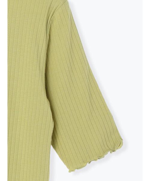 Samansa Mos2 blue(サマンサモスモスブルー)の「メロウテレコTシャツ(Tシャツ/カットソー・レディース・ブラック/オフホワイト/グリーン/パープル・LARGE/MEDIUM)」の8枚目の写真