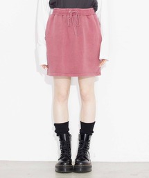 PIGMENT DYED SWEAT MINI SKIRT