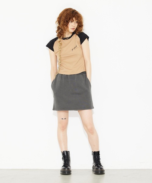 X-girl(エックスガール)の「PIGMENT DYED SWEAT MINI SKIRT(スカート・レディース・ブラック/バーガンディー/ネイビー・M/S)」の20枚目の写真