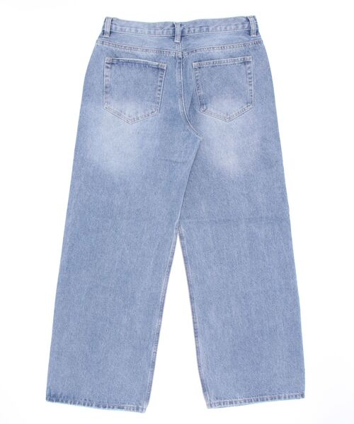 STYLEBLOCK（スタイルブロック）の「デニムバギーローライズパンツ（デニムパンツ・レディース・ライトブルー/ネイビー・M/S）」の3枚目の写真